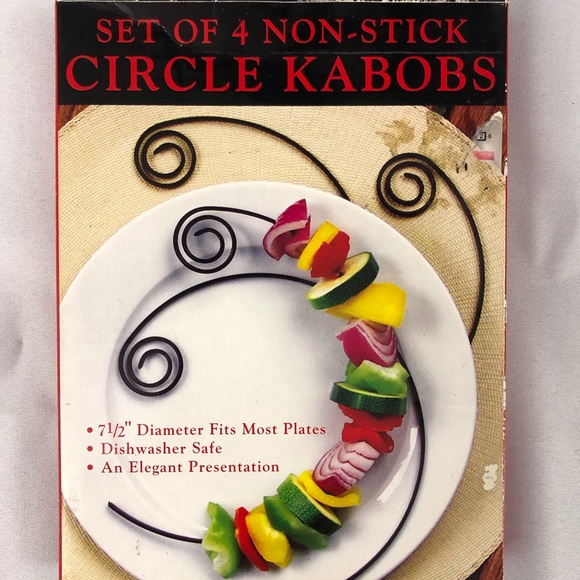 NIB Kabob set of 4 circular design non stick - Picture 7 of 16